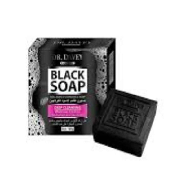 Dr.Davey Cleansing Whitening Collagen & Charcoals Soap Black